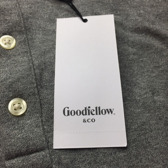 NWT Goodfellow Short Sleeve Polo Shirt Grey S L - Picture 3 of 7